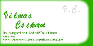 vilmos csipan business card